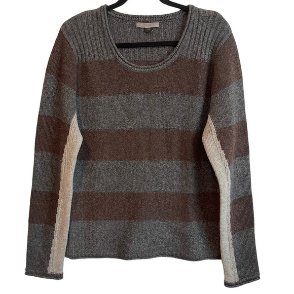 Rogue Striped Wool Blend Scoop Crewneck Pull Over Sweater Men's Size Medium - Picture 1 of 9
